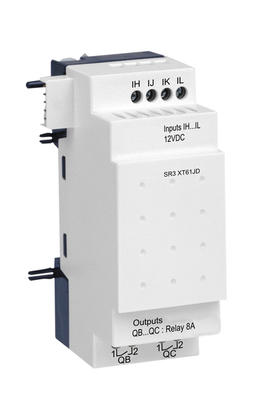 Schneider SR3XT61JD Zelio Logic için 12V DC 6 Giriş/Çıkışlı Dijital Giriş/Çıkış Genişletme Modülü