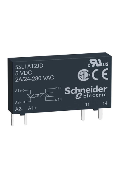 Schneider Electric - Schneider SSL1A12BD 15-30V DC 24-280V AC 2A Soketli Solid State Röle
