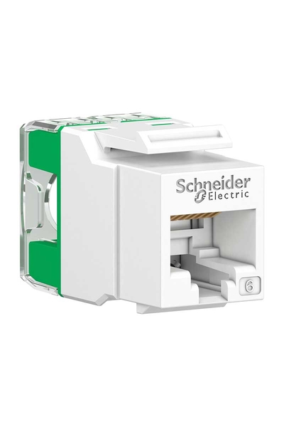 Schneider VDIB17366UWE Actassi Bakır Cat 6 Utp Beyaz Rj45 Konnektör