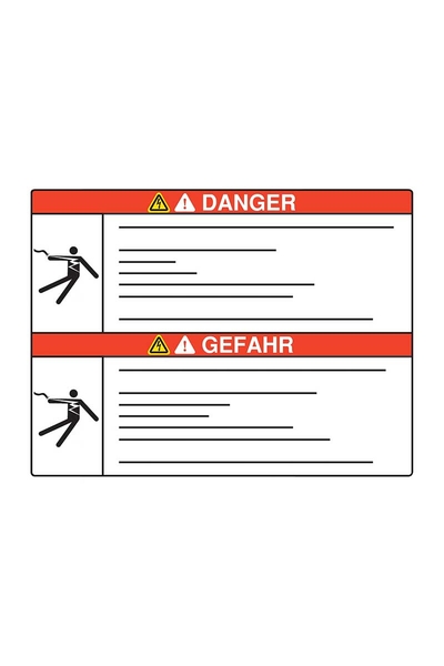 Schneider VW3AP0562 Hız Kontrol Sistemleri için İngilizce-İtalyanca Güvenlik Etiketleri