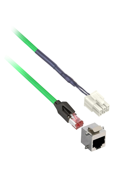 Schneider VW3L1T000R30 Bilgisayar Adaptör Bağlantısı için Lexium ILA/ILE/ILS Devreye Alma Kablosu