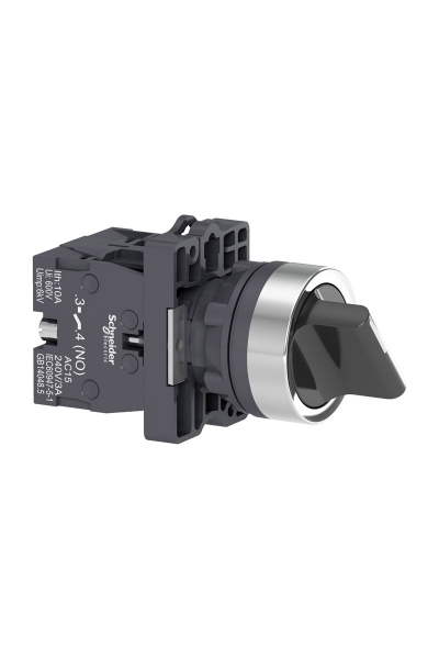 Schneider XA2-ED33 1-0-2 1NA+1NA Siyah Mandal Buton - Thumbnail