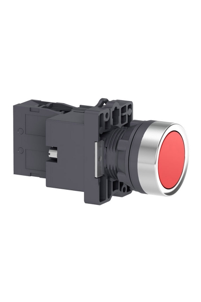 Schneider XA2-EW34M2 220VAC/DC 1NK Işıklı Yaylı Kırmızı Buton