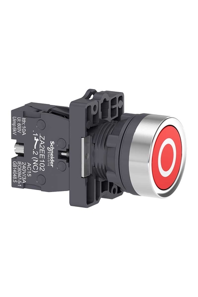 Schneider Electric - Schneider XA2EA4322 1NK Kırmızı İşaretli Yaylı Buton Schneider XA2EA4322 1NK Kırmızı İşaretli Yaylı Buton - Thumbnail