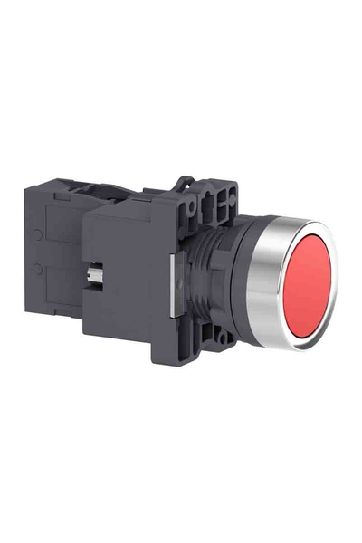 Schneider XA2EW34B2 24V AC/DC 1NK Kırmızı Işıklı Yaylı Buton - Thumbnail