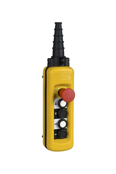 Schneider XACA49141 4 Mekanik Kitlemeli Acil Stoplu Vinç Kumanda Kutusu