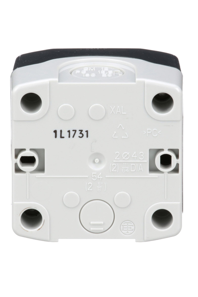 Schneider XALD01H7 Harmony XALD 1 Delikli Koyu Gri Boş Kontrol İstasyonu - Thumbnail