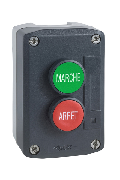 Schneider XALD224 Sıva Altı Yeşil-Kırmızı Yaylı Dönüş Basmalı Buton Kutusu - Thumbnail