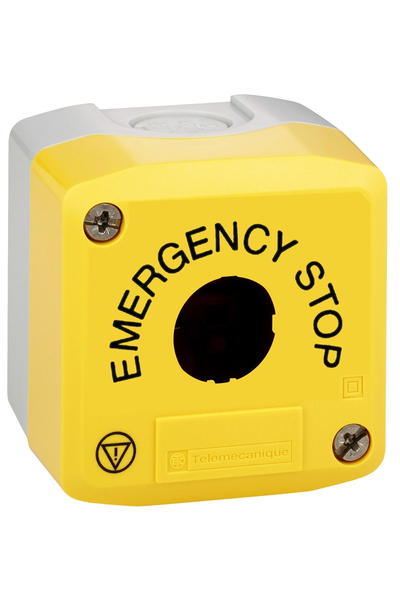 Schneider XALK01H29 Harmony Xald/Xalk Plastik Sarı 1 Kesikli Acil Stop-Iso13850 İşaretli Boş Kontrol İstasyonu