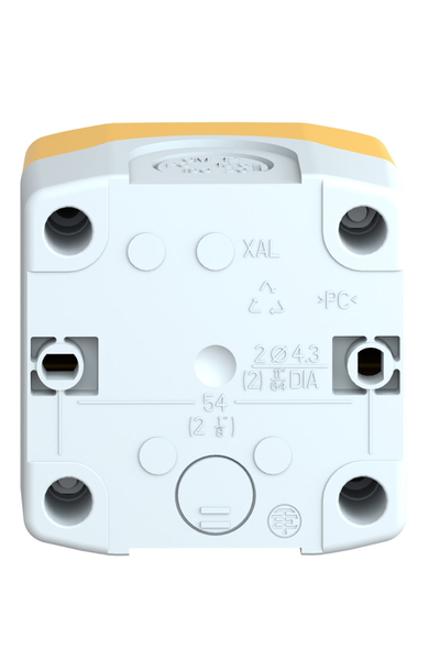 Schneider XALK01H7 Tek Delikli Açık Gri Tabanlı Sarı Boş Kontrol istasyonu - Thumbnail