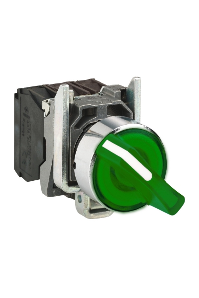 Schneider Electric - Schneider XB4-BK123B5 Işıklı Yeşil Mandal Buton