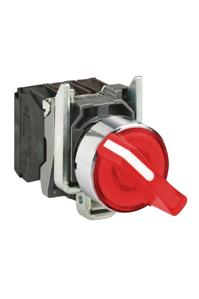 Schneider Electric - Schneider XB4-BK124B5 Korumalı Ledli Işıklı Kırmızı Mandal Buton