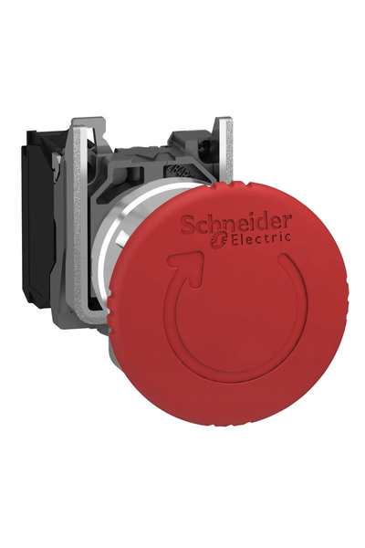 Schneider XB4-BS8442 1NK Çevir Çek Tip Mantar Kafalı Acil Stop Butonu
