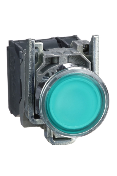 Schneider Electric - Schneider XB4-BW33B5 Korumalı Ledli Işıklı Yeşil Buton