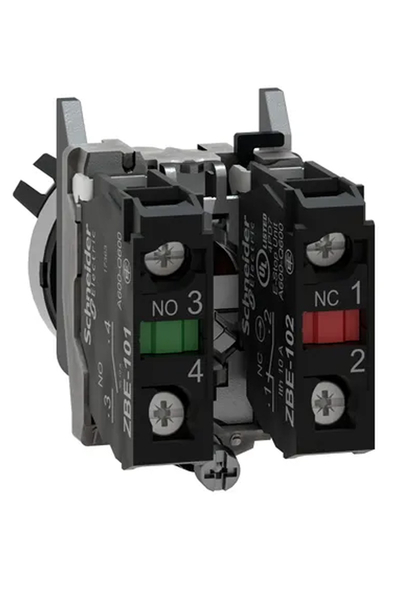 Schneider Electric - Schneider XB4BD25 1NA+1NK 22mm 2 Konumlu Siyah Mandal Buton Schneider XB4BD25 1NA+1NK 22mm 2 Konumlu Siyah Mandal Buton - Thumbnail