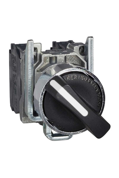 Schneider XB4BD25EX 22mm 2 Konumlu 90 Derece Sabit Siyah Mandal Buton