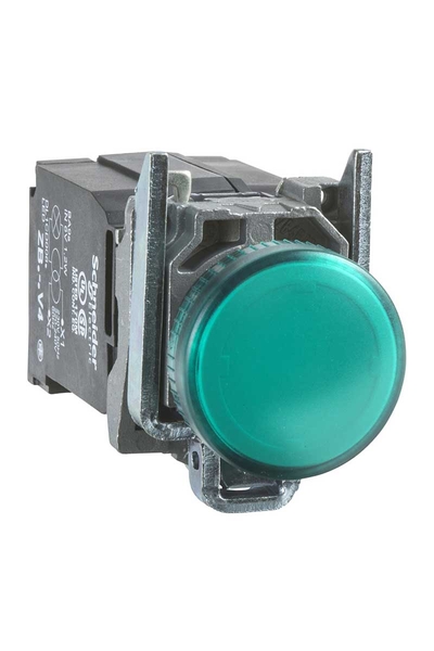 Schneider Electric - Schneider XB4BV33 110-120V 22mm Düz Lensli Ba9S Ampullü Yeşil Pilot Işığı