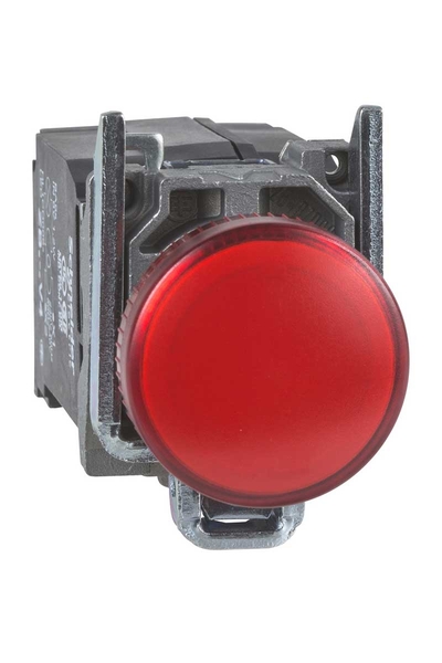 Schneider Electric - Schneider XB4BV34 110-120V 22mm Düz Lensli Ba9S Ampullü Kırmızı Pilot Işığı