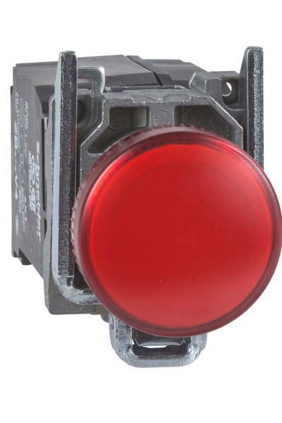 Schneider Electric - Schneider XB4BV44 22mm 220-240V Ba9S Ampullü Düz Lensli Kırmızı Pilot Işığı