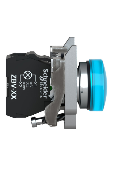 Schneider XB4BVG6 120V Mavi Ledli Kumanda Butonu - Thumbnail