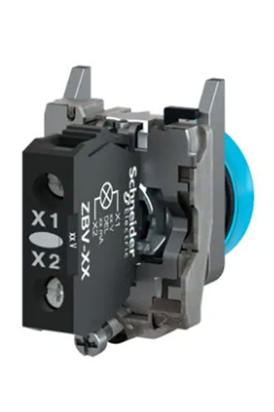 Schneider XB4BVG6 120V Mavi Ledli Kumanda Butonu - Thumbnail