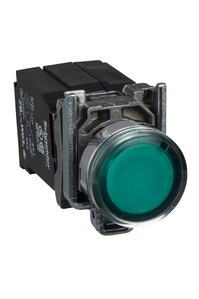 Schneider XB4BW3335 110-120V 1NA+1NK 22mm Yaylı Dönüşlü Sıva Altı Komple Işıklı Buton
