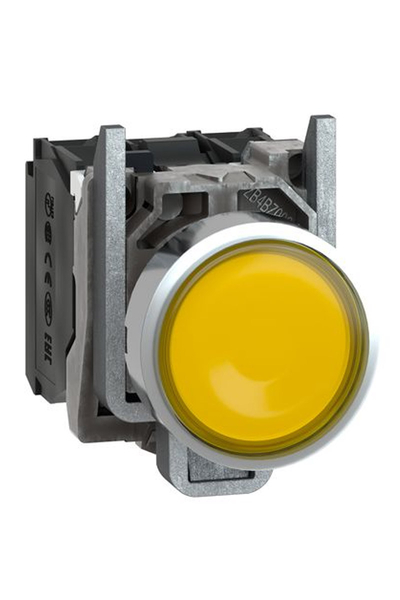 Schneider XB4BW35G5 110-120V 1NA+1NK 22mm Yaylı Dönüşlü Turuncu Sıva Altı Işıklı Buton - Thumbnail