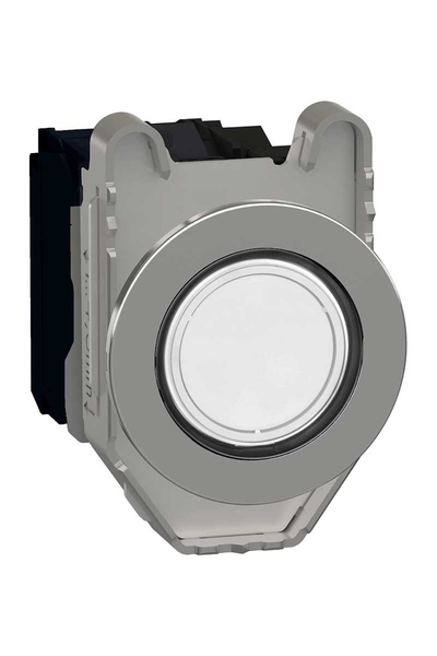 Schneider XB4FW31B5 24VAC/DC 1NA+1NK Beyaz Gömülü Işıklı Yaylı Ledli Kumanda Butonu