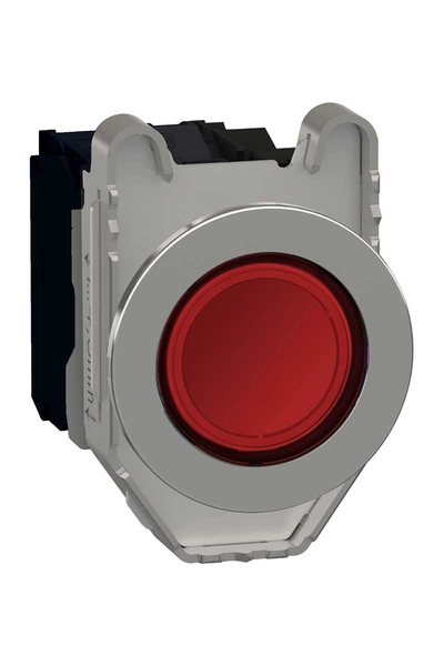Schneider XB4FW34B5 24VAC/DC 1NA+1NK Kırmızı Gömülü Işıklı Yaylı Ledli Kumanda Butonu