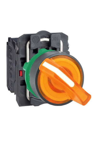 Schneider XB5-AK125M5 Korumalı Ledli Işıklı Turuncu Mandal Buton