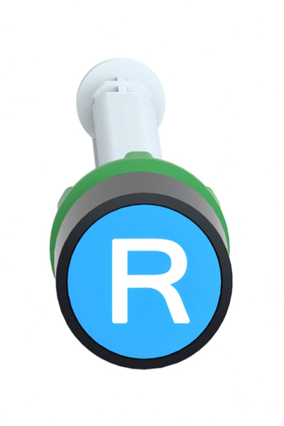 Schneider XB5AA86102 Mavi Sıva Altı R İşaretli Manuel Aşırı Yük Sıfırlama Butonu - Thumbnail