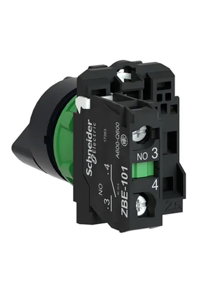 Schneider XB5AD41 22mm 1NA 2 Konumlu Yaylı Dönüşlü Siyah Eksiksiz Mandal Buton - Thumbnail