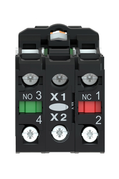 Schneider XB5AK135B5 24V 22mm 1NA+1NK 3 Konumlu Sabit Turuncu Işıklı Mandal Buton - Thumbnail