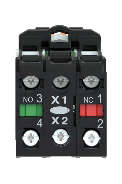 Schneider XB5AK135M5 230V 22mm 1NA+1NK 3 Konumlu Sabit Turuncu Işıklı Mandal Buton - Thumbnail