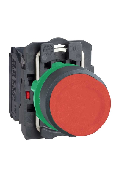Schneider XB5AL42 1NK Kırmızı Yaylı Dönüş İşaretsiz Çıkık Eksiksiz Buton