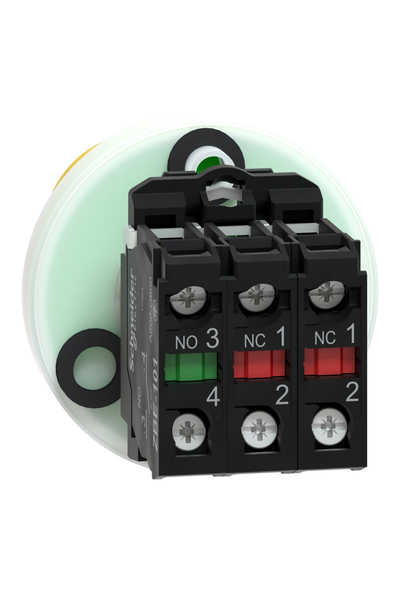Schneider Electric - Schneider XB5AS84W3B41 Harmony Xb5 24V AC/DC 22mm 1Na+2Nk Plastik Beyaz/Kırmızı Ledli Mandallı Çevir-Bırak Aydınlatmalı Acil Stop Butonu Schneider XB5AS84W3B41 Harmony Xb5 24V AC/DC 22mm 1Na+2Nk Plastik Beyaz/Kırmızı Ledli Mandallı Çevir-Bırak Aydınlatmalı Acil Stop Butonu - Thumbnail