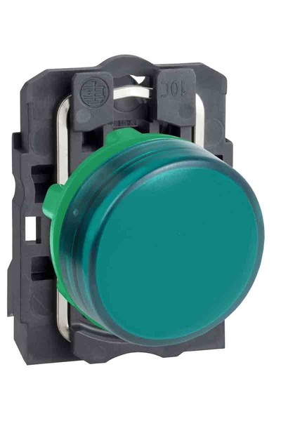 Schneider XB5AVB3 24V 22mm Entegre Ledli Yeşil Düz Lensli Pilot Işığı - Thumbnail
