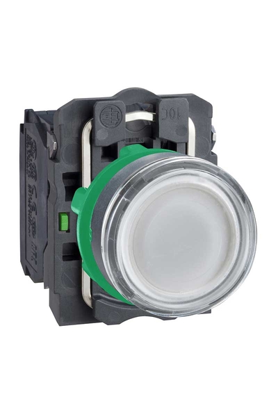 Schneider XB5AW31G5 22mm 110-120V 1NA+1NK Yaylı Dönüşlü Beyaz Sıva Altı Işıklı Buton