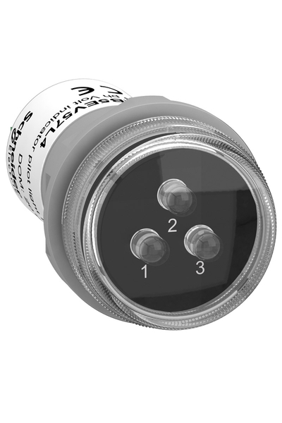 Schneider Electric - Schneider XB5EV57L4 Harmony Xb5 400V AC 3 Faz Voltajlı 3 Led Göstergeli Beyaz Pilot Işığı