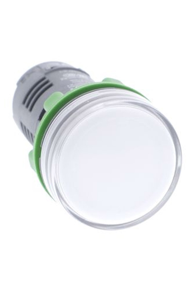 Schneider XB5EVB1 Harmony Xb5 24V AC/DC 22mm Plastik Entegre Ledli Düz Lensli Beyaz Monolitik Pilot Işığı - Thumbnail