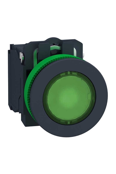 Schneider Electric - Schneider XB5FW33M5 230VAC 1NA+1NK Yeşil Gömülü Işıklı Yaylı Ledli Kumanda Butonu Schneider Electric - Schneider XB5FW33M5 230VAC 1NA+1NK Yeşil Gömülü Işıklı Yaylı Ledli Kumanda Butonu