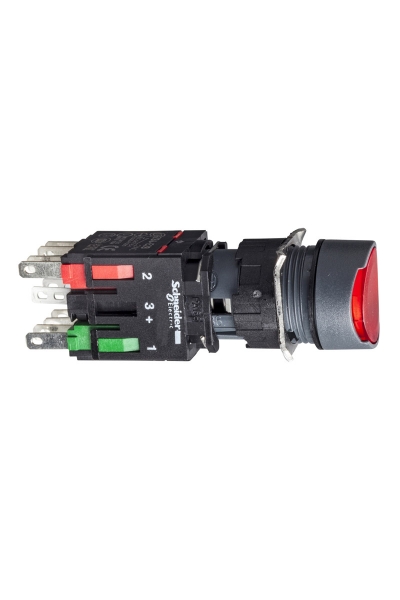 Schneider XB6-AW4B2B Kırmızı Daire Yaylı Işıklı Buton