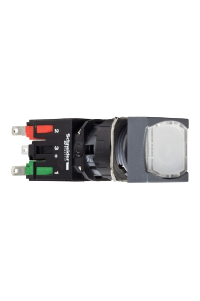 Schneider XB6-CW1B1B Beyaz Kare Yaylı Işıklı Buton