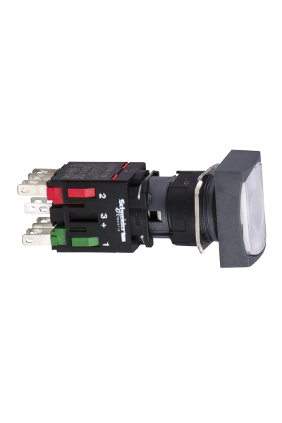 Schneider XB6-DW1B1B Beyaz Dikdörtgen Işıklı Buton