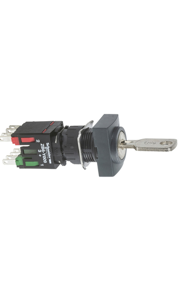 Schneider Electric - Schneider XB6DGC5B 16mm 1NA+1NK 2 Konumlu Sabit Siyah Dikdörtgen Mandal Buton Schneider Electric - Schneider XB6DGC5B 16mm 1NA+1NK 2 Konumlu Sabit Siyah Dikdörtgen Mandal Buton