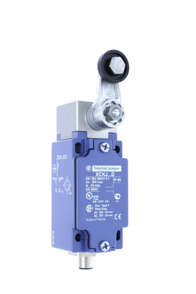 Telemecanique Sensors XCKJ10511D 1NK+1NA M12 Termoplastik Makaralı Manivela Limit Switch - Thumbnail