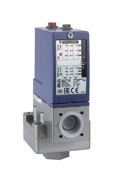 Telemecanique Sensors XMLBM02V2S11 Xmlb -1 Bar Ayarlanabilir Skala 2 Eşik Vakum Anahtarı