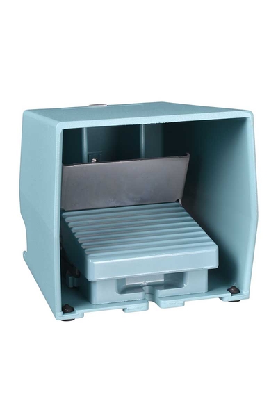 Schneider Electric - Schneider XPEM511 2NK+2NA IP66 Mavi Metalik Kapaklı Tek Ayak Pedalı