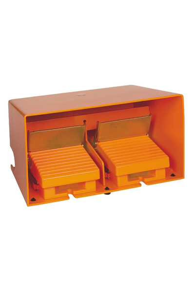 Schneider Electric - Schneider XPER5110D 4NK+4NA IP66 Metalik Turuncu Kapaklı Çift Ayak Anahtarı