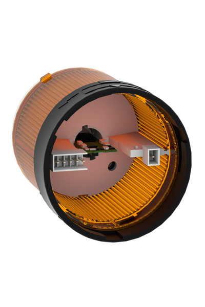 Schneider XVBC4B5 48Vdc 10W Flaşörlü Turuncu Işıklı Kolon - Thumbnail